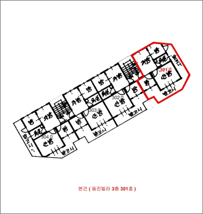 인천 계양구 병방동 134-2, 3층301호 (병방동,동진빌라) 외 1필지 다세대주택 경매 사진 8