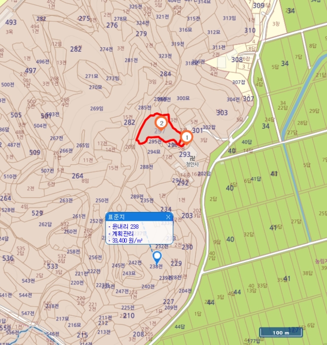 경상남도 함안군 법수면 윤내리 297-1 외 1필지 묘지 경매 사진 5