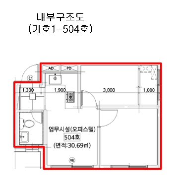 서울 금천구 가산동 234-2, 제101동 제5층 제504호 (가산동, 금강노블레스) 외 1필지 오피스텔(주거) 경매 사진 9