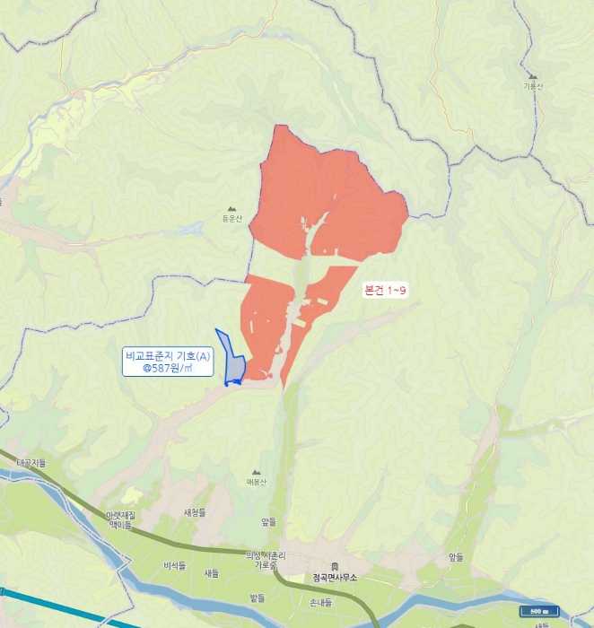 경상북도 의성군 점곡면 사촌리 산7 외 5필지 임야 경매 사진 12