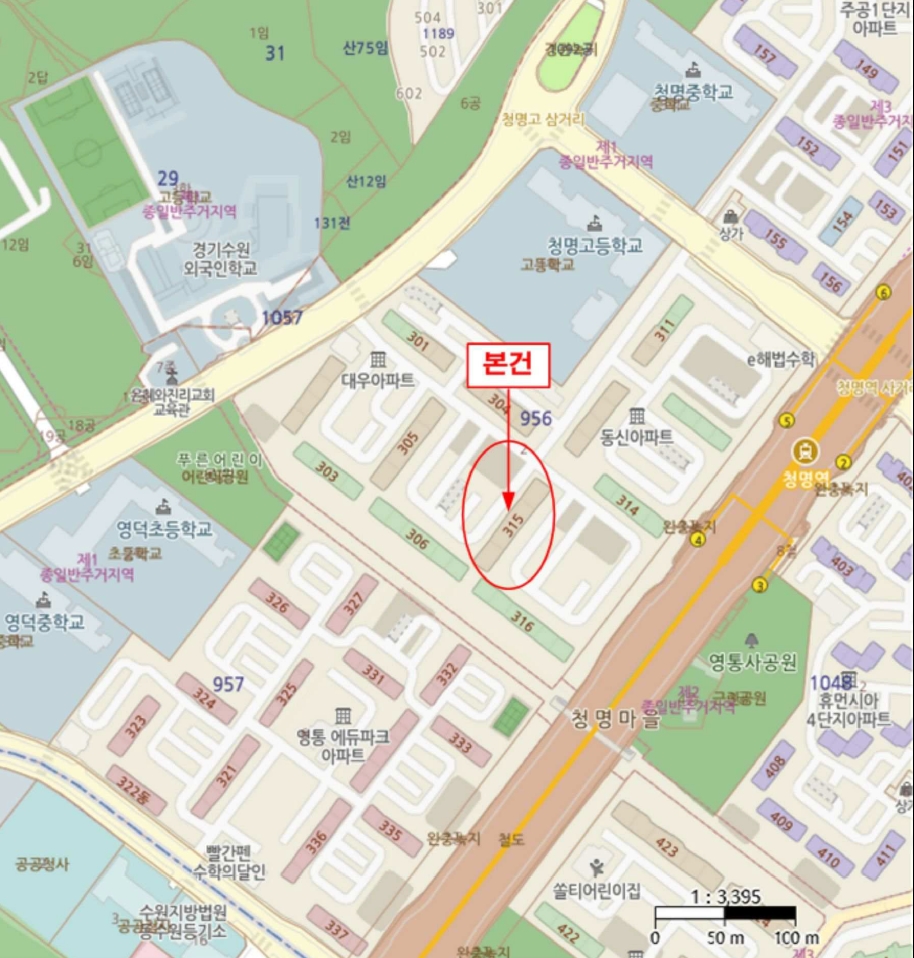 경기 수원시 영통구 영통동 956-2, 315동 7층703호 (영통동,동신아파트) 아파트 경매 사진 9
