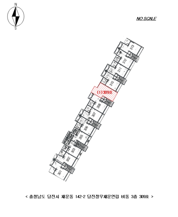 충남 당진시 채운동 142-2, 비동 3층309호 (채운동,당진정우채운연립) 연립주택 경매 사진 8