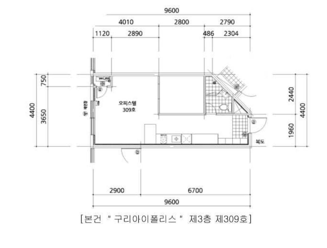 경기 구리시 교문동 227-22, 3층309호 (교문동,구리아이폴리스) 오피스텔(주거) 경매 사진 9