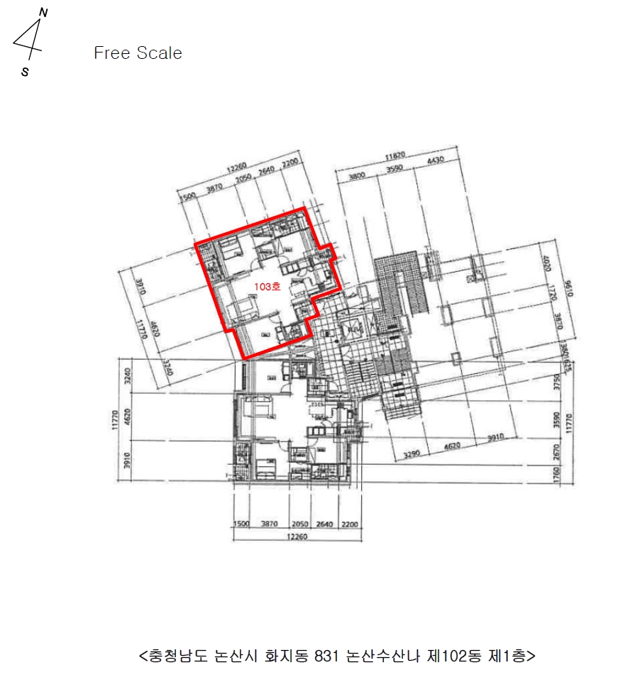 충남 논산시 화지동 831, 102동 1층103호 (화지동,논산수린나) 아파트 경매 사진 9