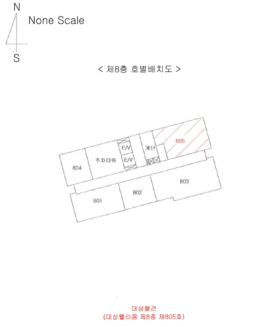 울산 남구 신정동 508-11, 8층805호 (신정동,대상웰리움) 외 2필지 오피스텔(주거) 경매 사진 6
