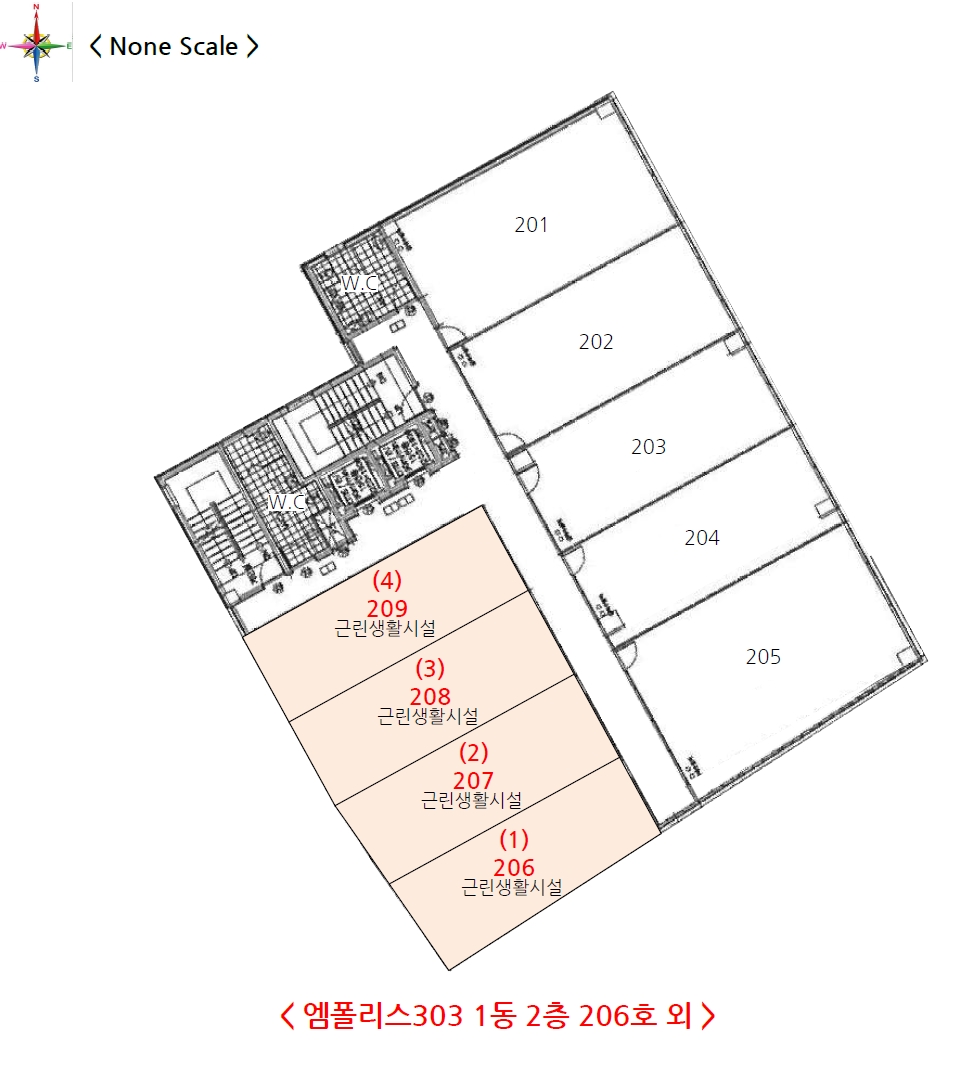 경기 화성시 새솔동 99-3, 1동 2층206호 (새솔동,엠폴리스303) 외 3개호 근린상가 경매 사진 13