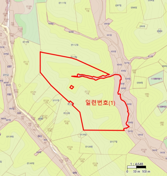 경상북도 영덕군 강구면 하저리 산112-1 임야 경매 사진 5