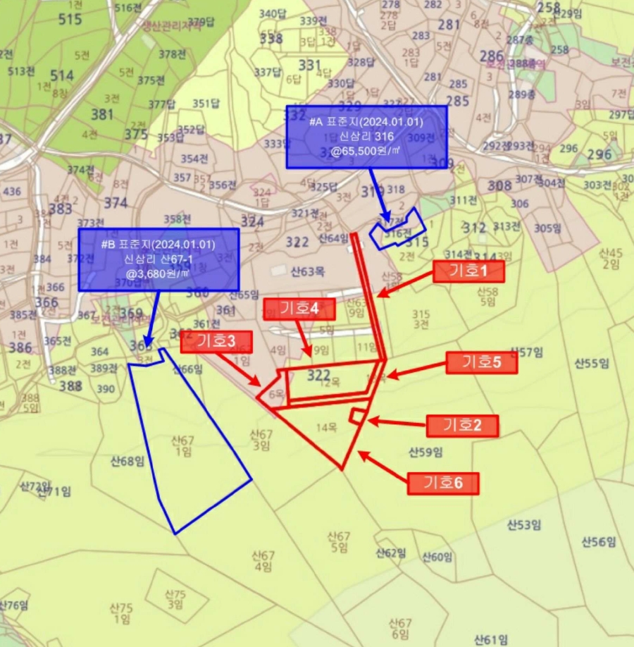 인천광역시 강화군 하점면 신삼리 315-4 외 5필지 도로 경매 사진 22