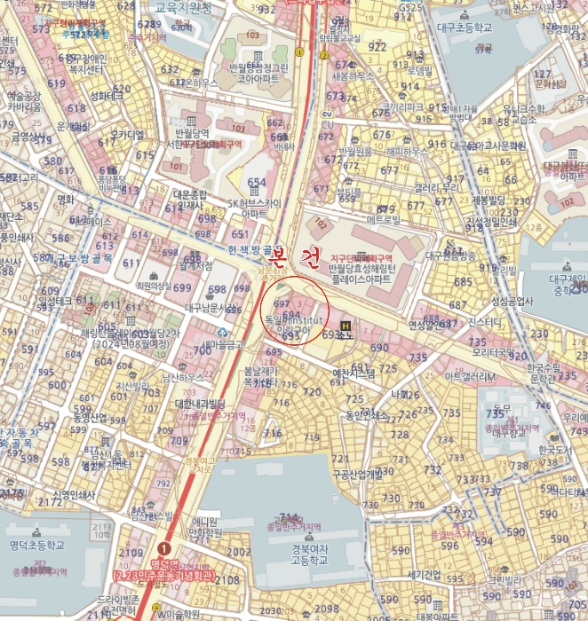 대구 중구 남산동 694-3, 6층601호 (남산동,반월당아너스제네스타워오피스텔) 외 13필지 오피스텔(주거) 경매 사진 7