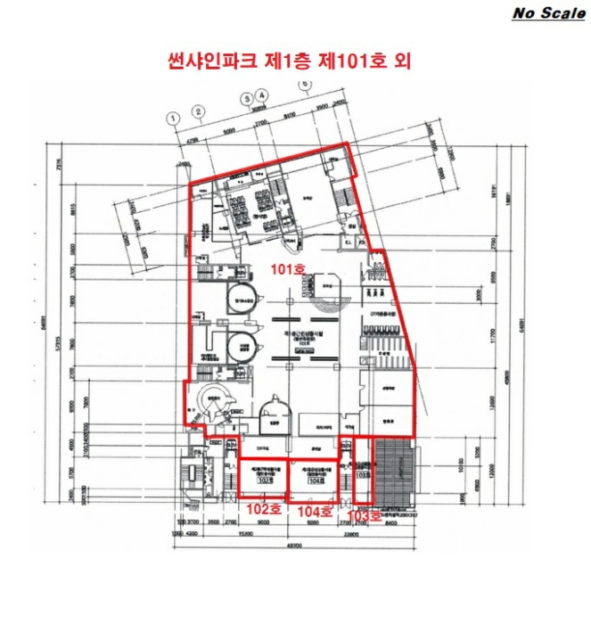 강원특별자치도 동해시 부곡동 80, 1층101호 (부곡동,썬샤인파크) 외 4개호 외 5필지 근린상가 경매 사진 33