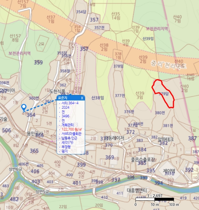 경기도 용인시 처인구 이동읍 서리 379 답 경매 사진 5