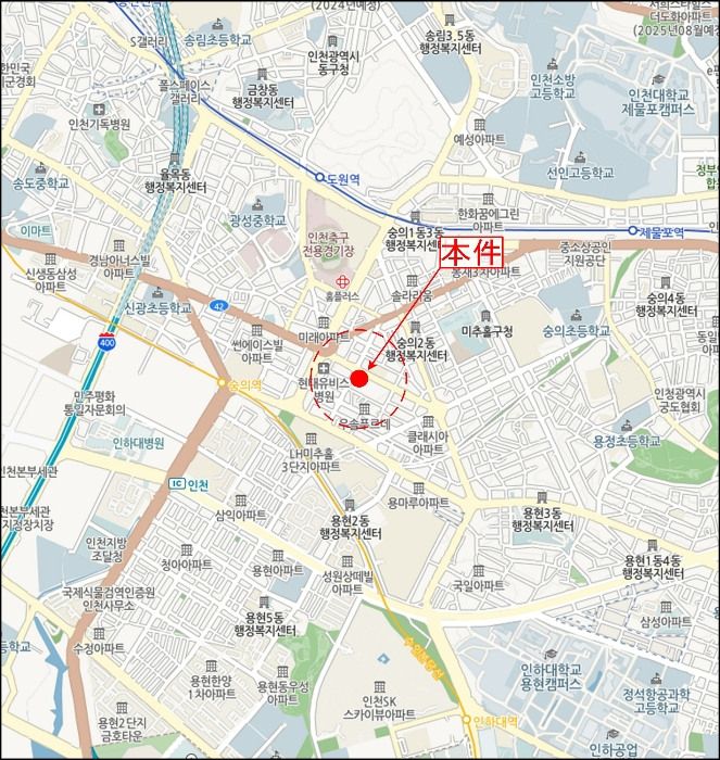 인천 미추홀구 숭의동 303-1, 3층305호 (숭의동,휴프라임) 외 1필지 오피스텔(주거) 경매 사진 11