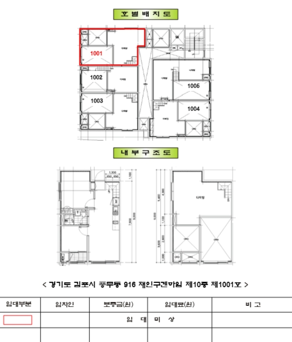 경기 김포시 풍무동 916, 10층 1001호 (풍무동, 재인구겐하임) 오피스텔(주거) 경매 사진 11