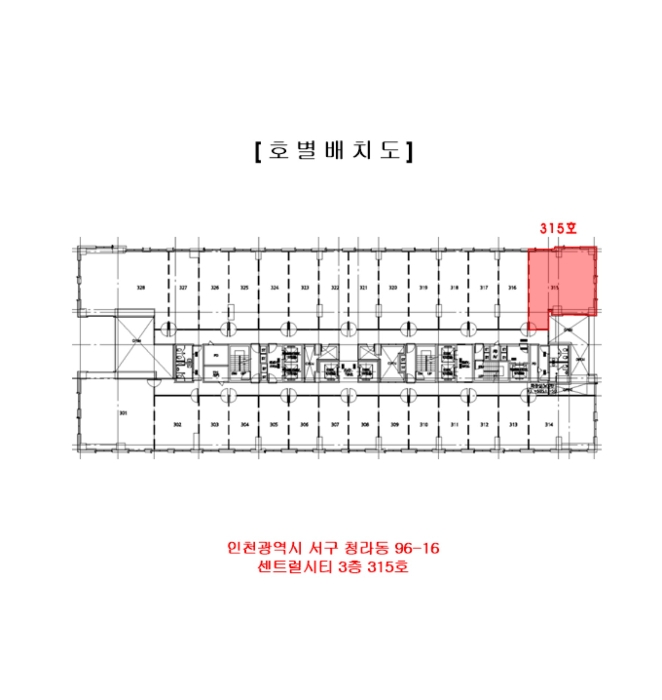 인천 서구 청라동 96-16, 3층315호 (청라동,센트럴시티) 근린상가 경매 사진 13