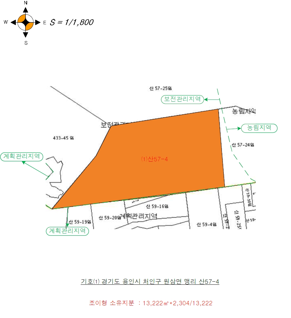 경기도 용인시 처인구 원삼면 맹리 산57-4 임야 경매 사진 8