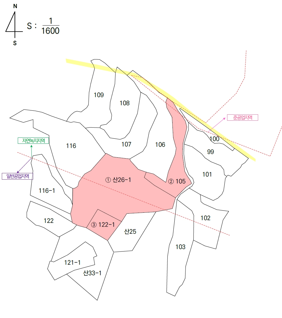 충청북도 청주시 청원구 북이면 화하리 산26-1 외 2필지 임야 경매 사진 12