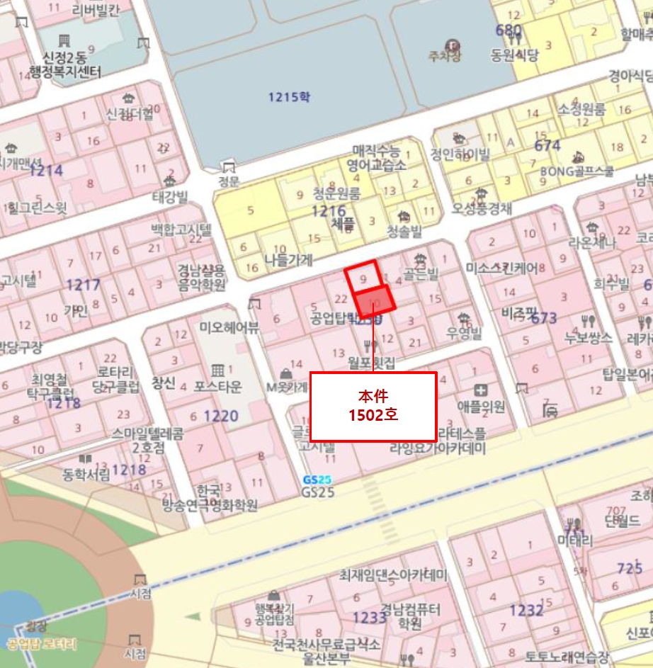 울산 남구 신정동 1230-9, 15층1502호 (신정동,더위미) 외 1필지 오피스텔(주거) 경매 사진 8