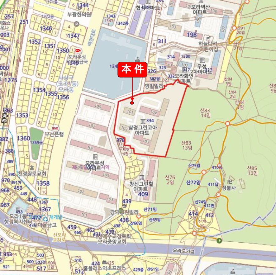 부산 사상구 모라동 334, 5동 지하층지하1호 (모라동,삼정그린코아) 근린상가 경매 사진 10