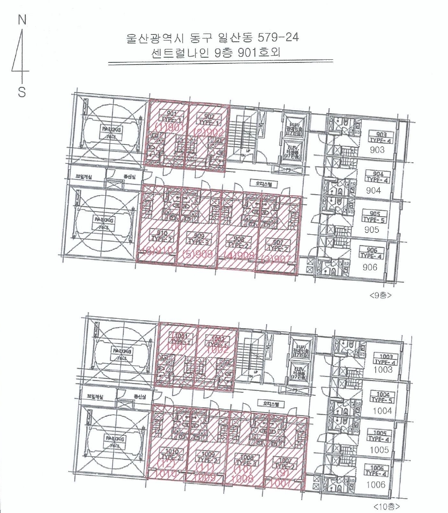 울산 동구 일산동 579-24, 9층901호 (일산동,센트럴나인) 오피스텔(주거) 경매 사진 11