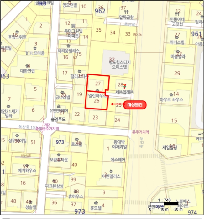 서울 금천구 독산동 962-26, 제2층 제203호 (독산동, 엘린하우스) 외 1필지 오피스텔(주거) 경매 사진 14