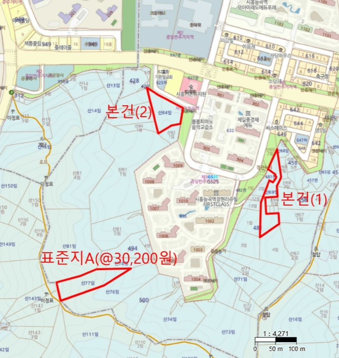경기도 시흥시 장현동 산69 임야 경매 사진 7