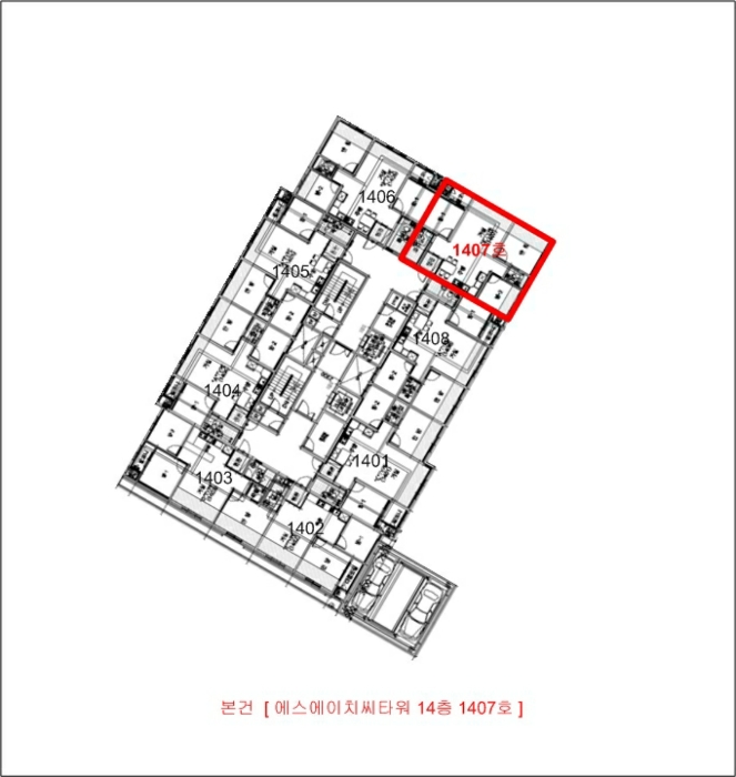 경기 부천시 소사구 소사본동 75, 14층 1407호 (소사본동, 에스에이치씨타워) 외 3필지 연립주택 경매 사진 10