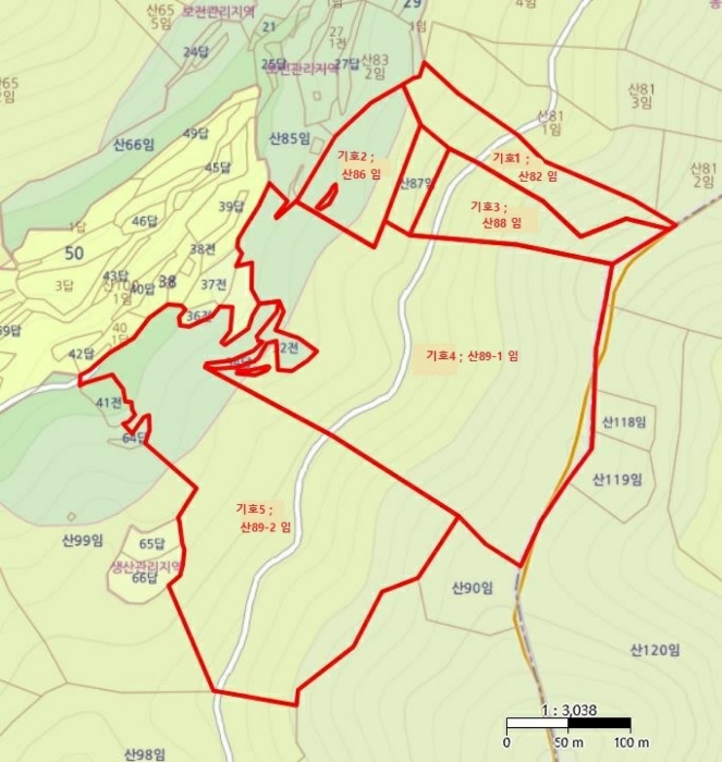 경상남도 남해군 창선면 서대리 산82 외 4필지 임야 경매 사진 27
