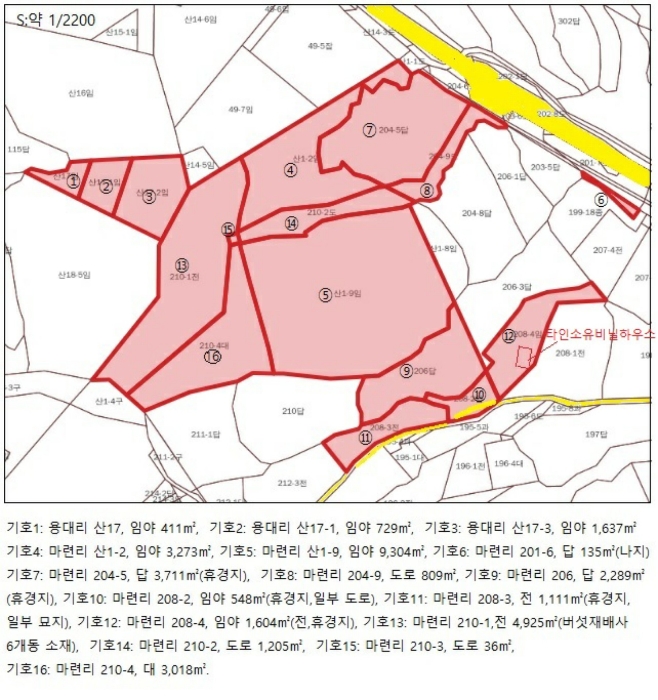 충북 충주시 앙성면 마련리 204-5 답 경매 사진 15
