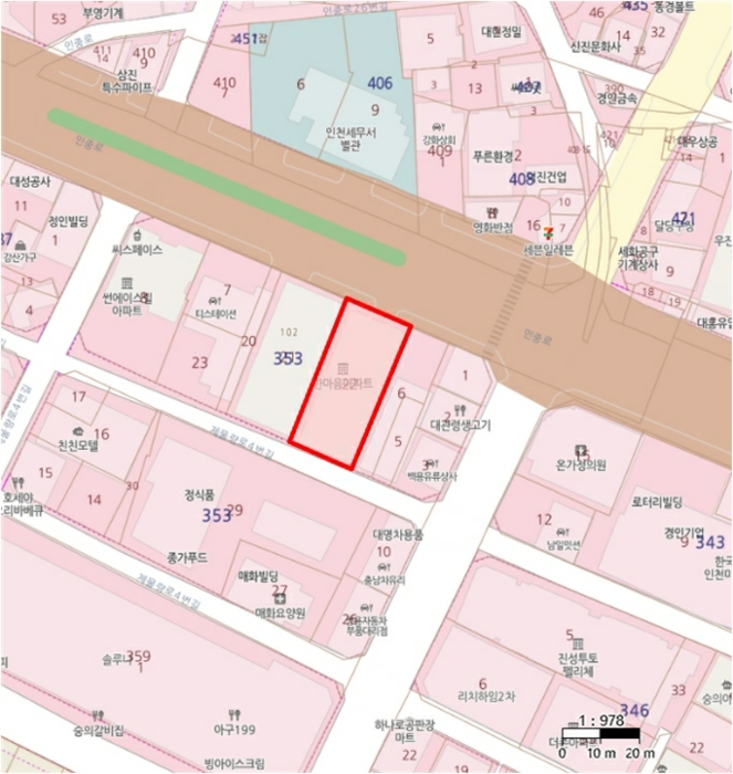 인천 미추홀구 숭의동 353-22, 에이동 11층1105호 (숭의동,한마음아파트) 아파트 경매 사진 13