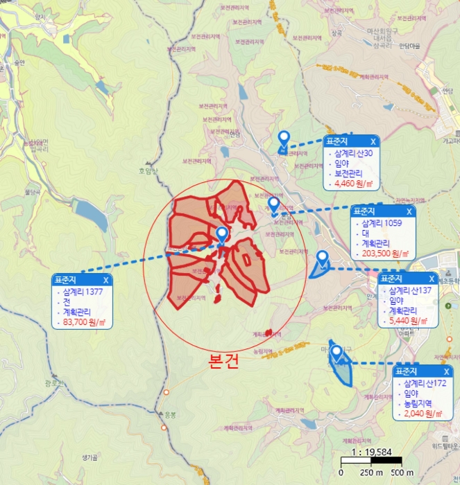 경상남도 창원시 마산회원구 내서읍 삼계리 산101 임야 경매 사진 6