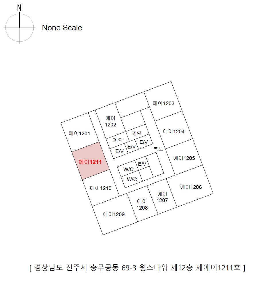 경남 진주시 충무공동 69-3, 12층에이1211호 (충무공동,윙스타워) 지식산업센터 경매 사진 7