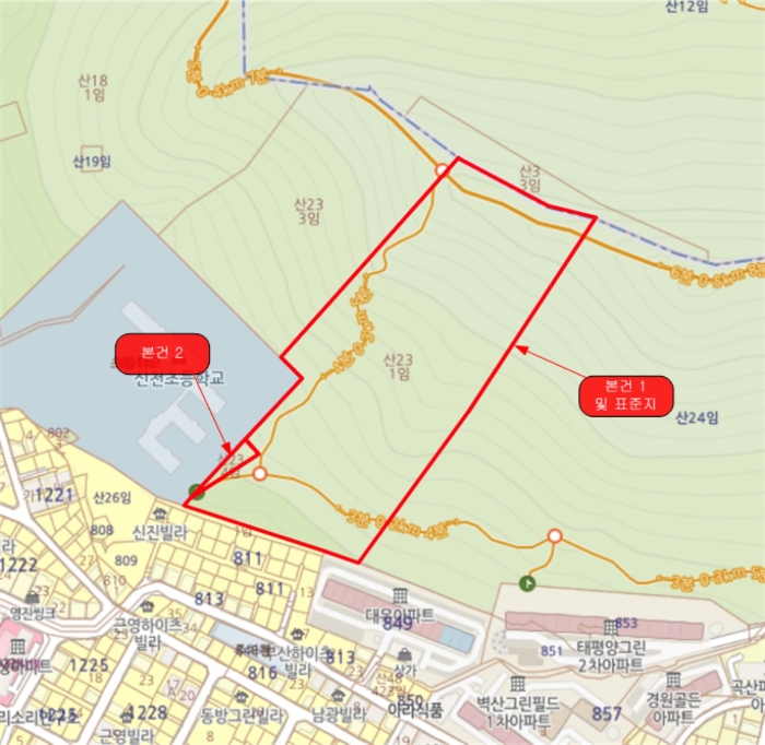 부산광역시 북구 구포동 산23-1 외 1필지 임야 경매 사진 9