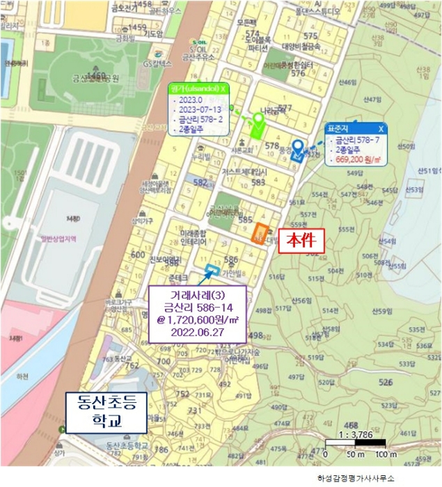 경상남도 양산시 동면 금산리 585-8 대지,임야,전답 경매 사진 9