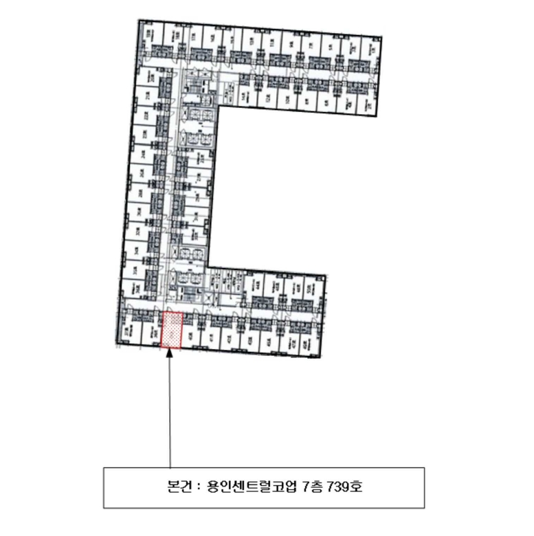 경기 용인시 처인구 역삼도시개발지구엠1-1-2블록, 7층739호 (역북동,용인센트럴코업) 오피스텔(주거) 경매 사진 9