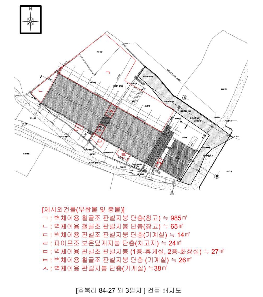 경기도 평택시 청북읍 율북리 84-27 외 6필지 공장 경매 사진 83