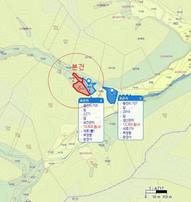 충청북도 충주시 앙성면 중전리 700-2 외 3필지 전 경매 사진 24