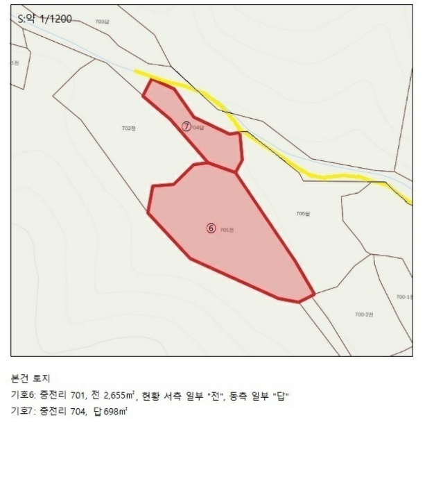 충청북도 충주시 앙성면 중전리 700-2 외 3필지 전 경매 사진 27