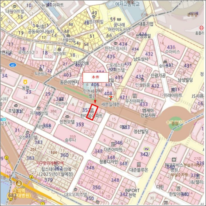 인천 미추홀구 숭의동 353-22, 에이동 14층1402호 (숭의동,한마음아파트) 아파트 경매 사진 8