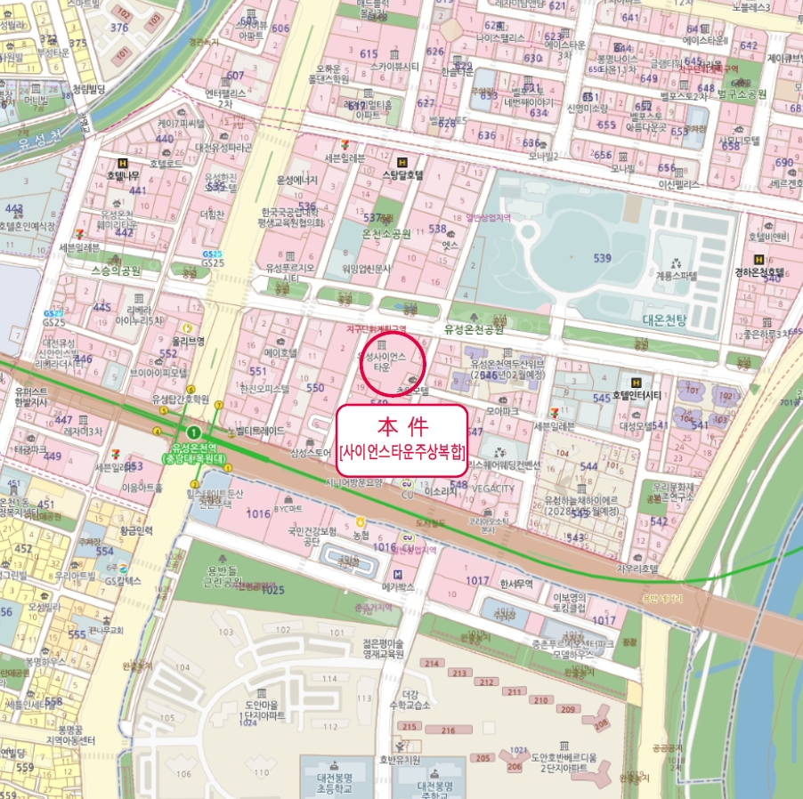 대전 유성구 봉명동 549-1, 7층723호 (봉명동,사이언스타운주상복합) 외 2필지 오피스텔(주거) 경매 사진 12