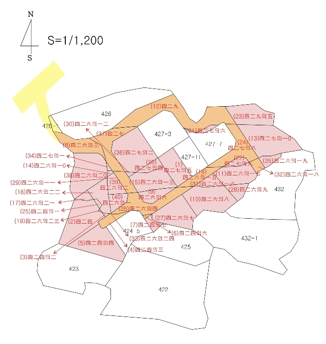 경상북도 칠곡군 북삼읍 어로리 427-5 외 39필지 답 경매 사진 69