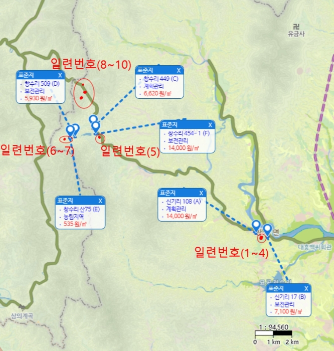 경상북도 영덕군 창수면 신기리 74-1 외 3필지 전 경매 사진 10