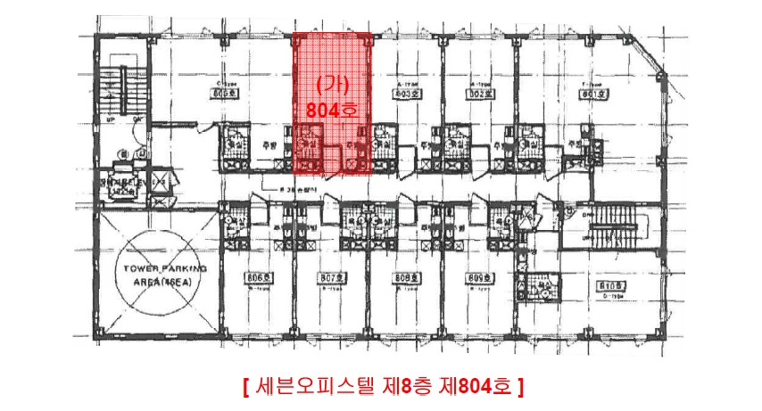 광주 서구 치평동 1230-5, 8층804호 (치평동,세븐오피스텔) 오피스텔(주거) 경매 사진 8