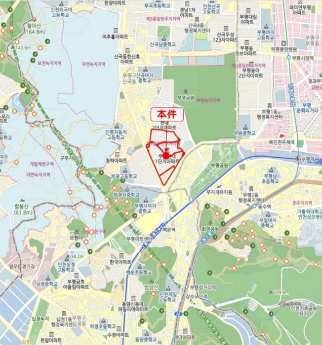 인천 부평구 산곡동 307, 108동 7층703호 (산곡동,현대아파트) 외 9필지 아파트 경매 사진 13