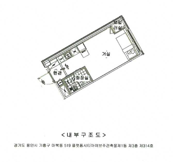 경기 용인시 기흥구 마북동 519, 3층314호 (마북동,플랫폼시티아이브주건축물제1동) 오피스텔(주거) 경매 사진 8