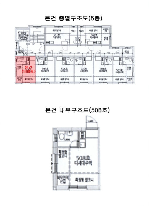 서울 관악구 신림동 1437-19, 5층508호 (신림동,태양오피스텔) 다세대주택 경매 사진 9