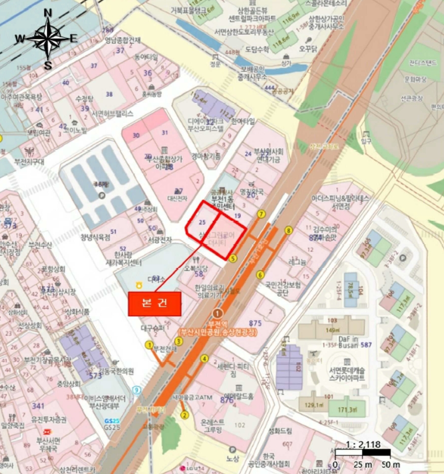 부산 부산진구 부전동 18, 7층706호 (부전동,삼정그린코아더시티) 외 1필지 오피스텔(주거) 경매 사진 7