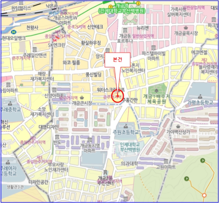 부산 부산진구 개금동 527-220, 6층624호 (개금동,개금인제빌리지) 외 4필지 오피스텔(주거) 경매 사진 9