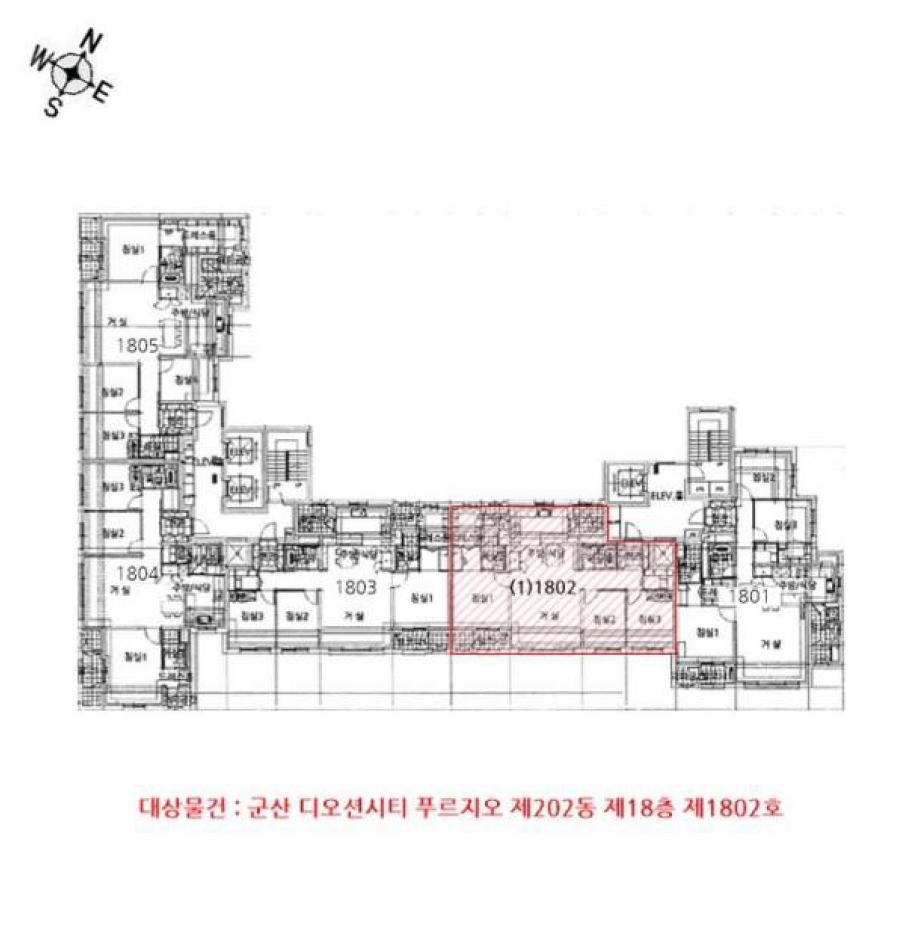전북특별자치도 군산시 조촌동 3943, 202동 18층 1802호 (조촌동,군산디오션시티푸르지오) 아파트 경매 사진 8