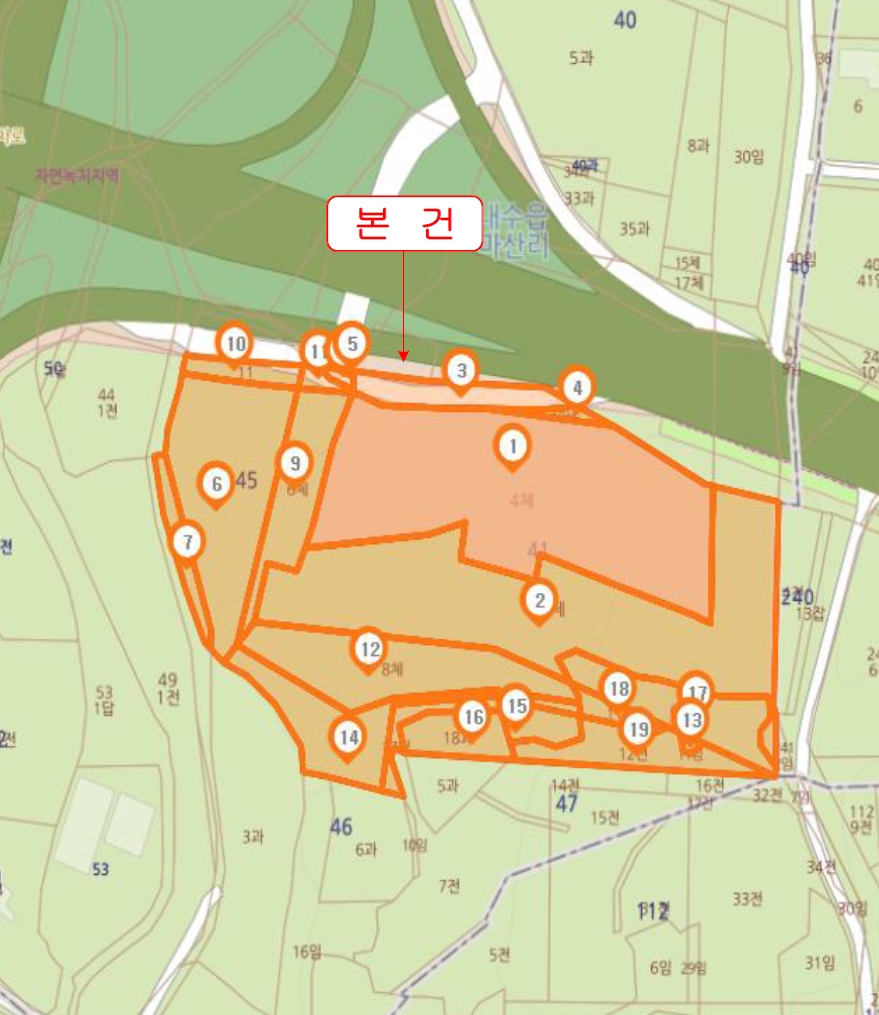 충청북도 청주시 청원구 내수읍 마산리 41-4 외 18필지 체육용지 경매 사진 24