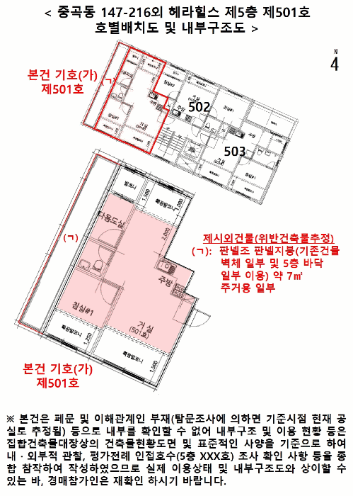 서울 광진구 중곡동 147-216, 5층501호 (중곡동,헤라힐스) 외 1필지 도시형생활주택 경매 사진 18
